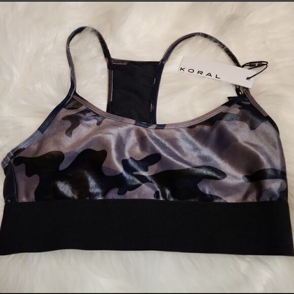 NWT Koral Sweeper Midnight Camo Sports Bra Small Sports Bras